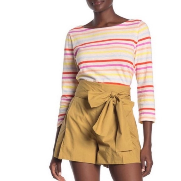 NWT J Crew Cotton Poplin Tie Waist Shorts - Picture 2 of 6